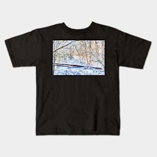 Forest in the Snow HDR Kids T-Shirt